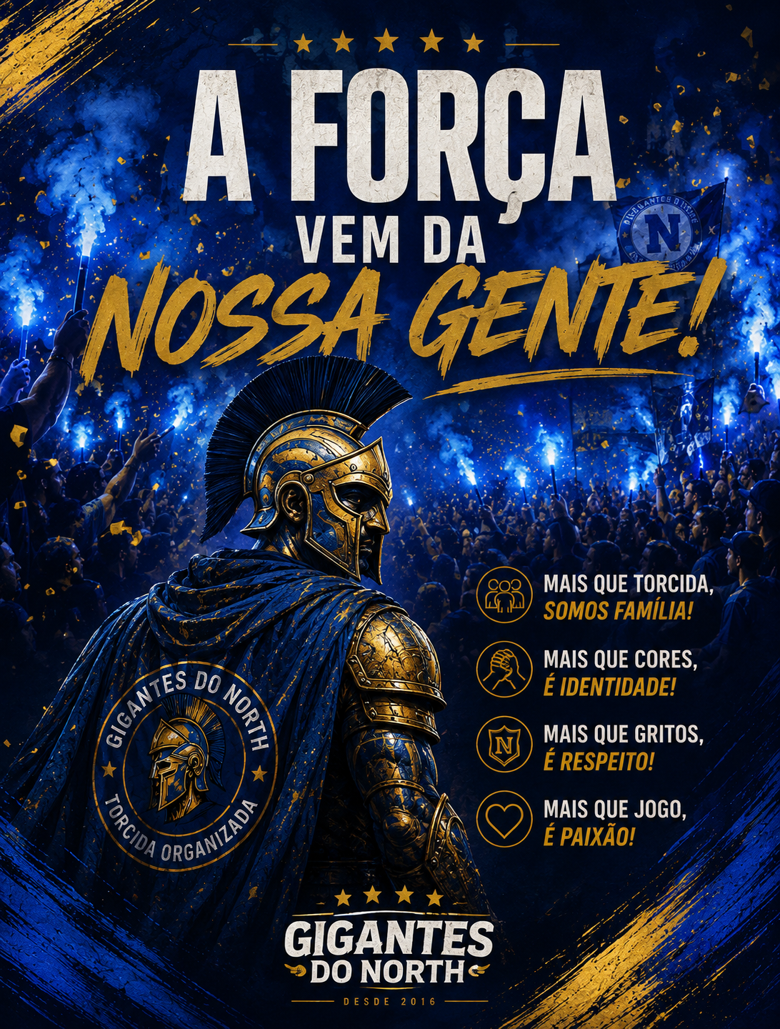 Caravana da torcida saindo ao amanhecer